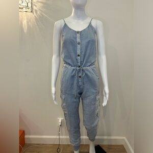 Young Fabulous & Broke Kaia Blue Jumpsuit